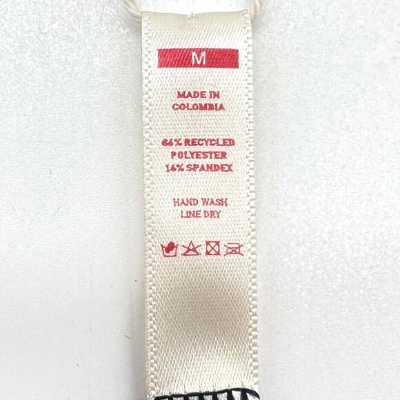 SIGAL Zebra Bikini Top Womens Medium Blue Striped Scoop Neck Tiger Stripe NEW - Picture 13 of 16